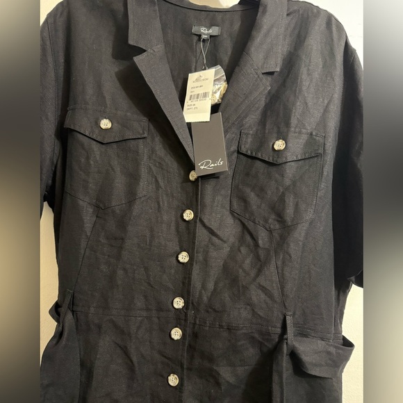 Rails Georgie Black Button-Up Romper Size 2Xl - Picture 3 of 7